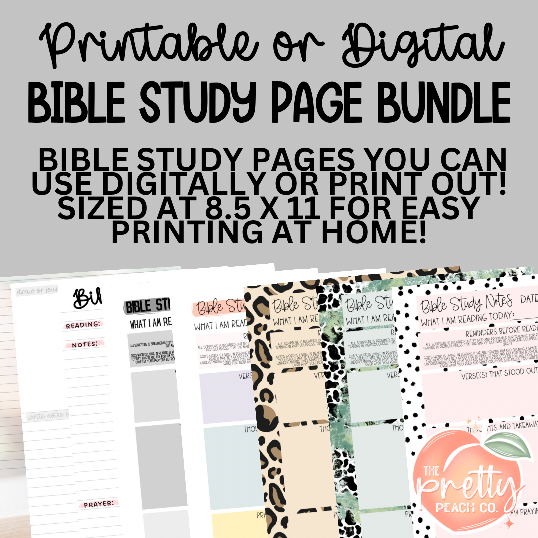 Bible Study Pages Bundle